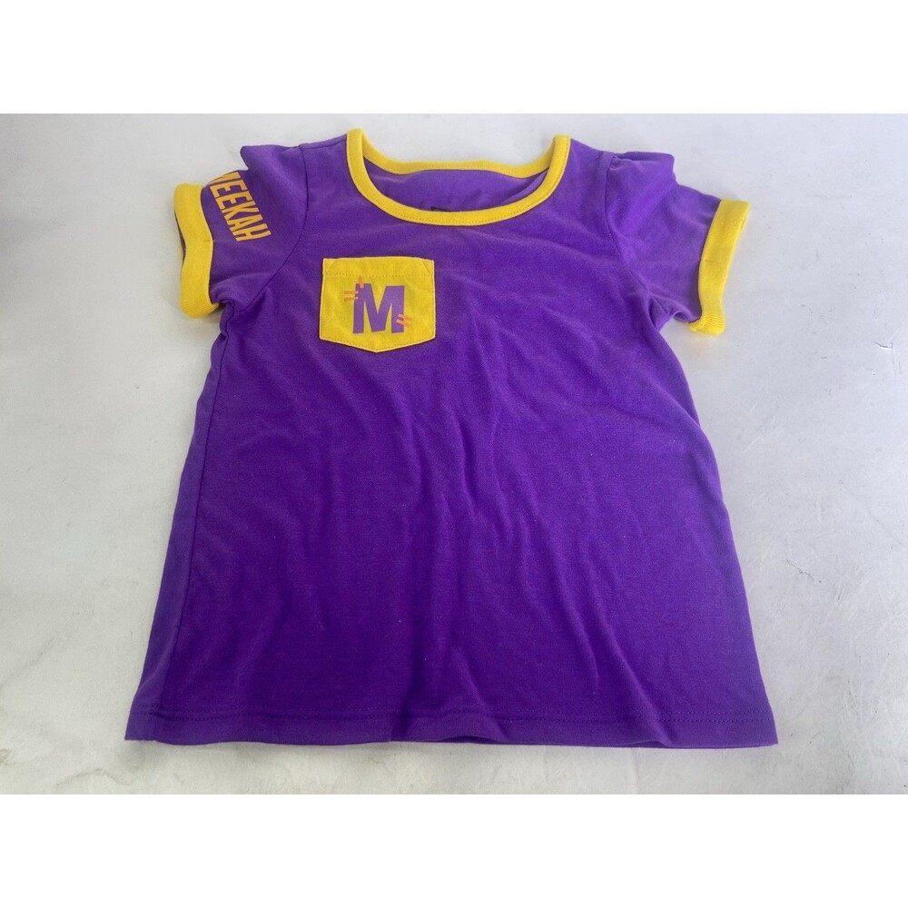 Blippi Meekah Purple Short Sleeve T-Shirt Top Toddler Girls Size 3T